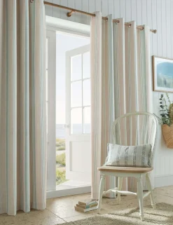 Wickham Cotton Rich Striped Eyelet Curtains