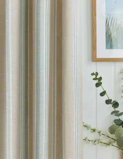 Wickham Cotton Rich Striped Eyelet Curtains