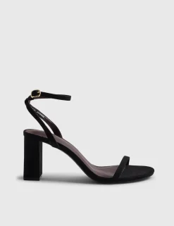 Wide Fit Ankle Strap Block Heel Sandals