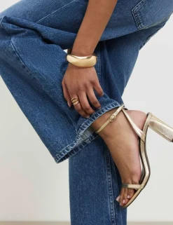 Wide Fit Ankle Strap Block Heel Sandals