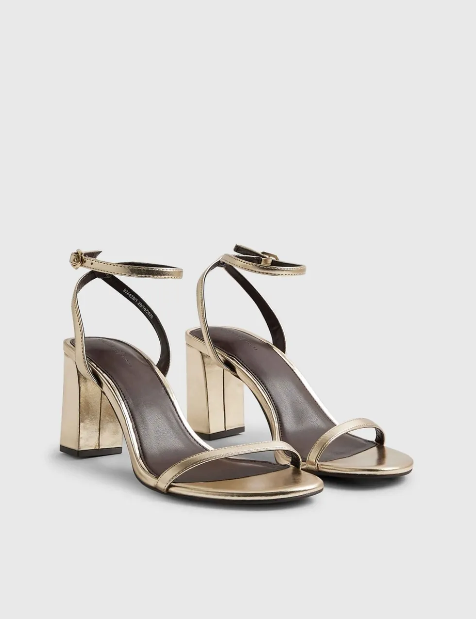 Wide Fit Ankle Strap Block Heel Sandals