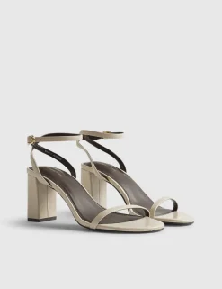 Wide Fit Ankle Strap Block Heel Sandals