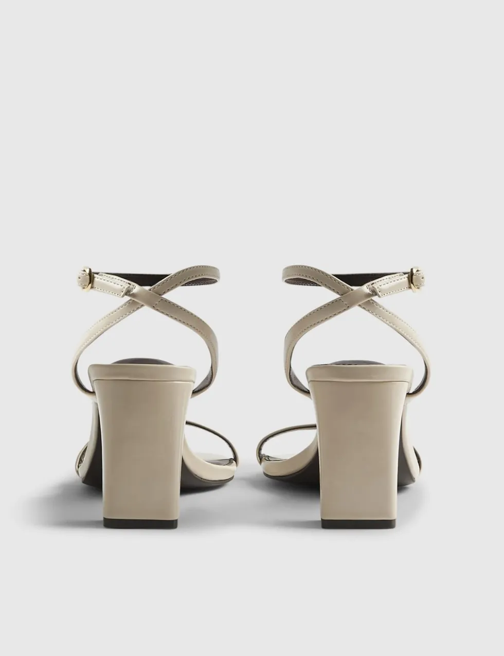 Wide Fit Ankle Strap Block Heel Sandals