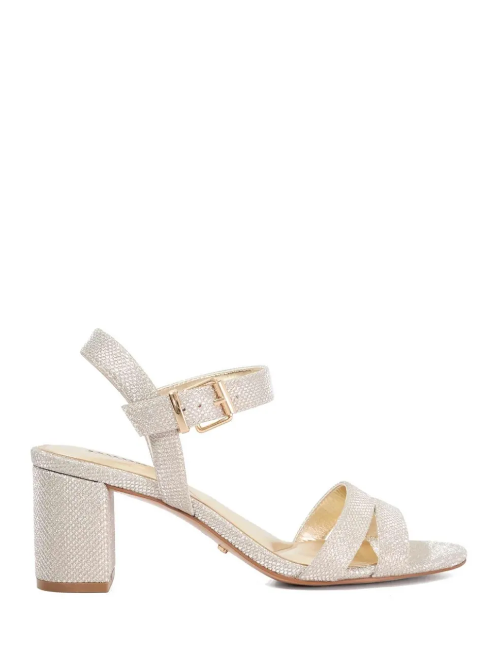 Wide Fit Ankle Strap Block Heel Sandals