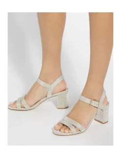 Wide Fit Ankle Strap Block Heel Sandals