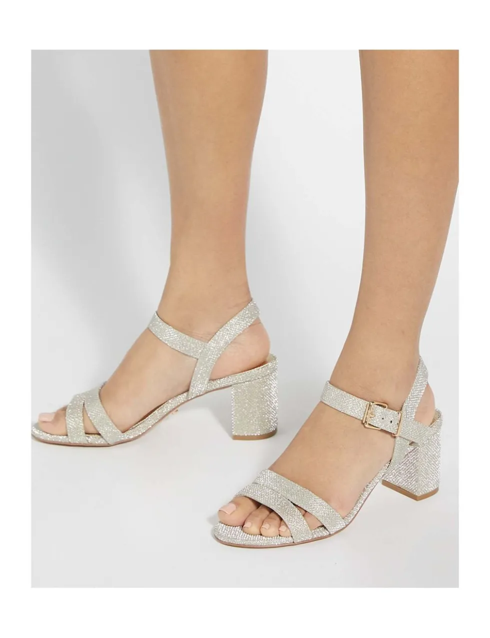 Wide Fit Ankle Strap Block Heel Sandals