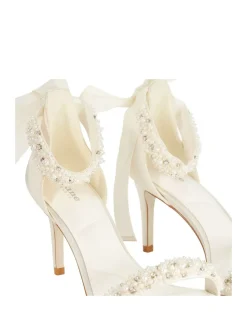 Wide Fit Bridal Ankle Tie Sandals