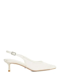 Wide Fit Buckle Kitten Heel Slingback Shoes