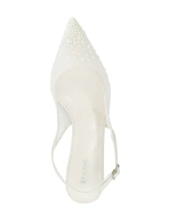 Wide Fit Buckle Kitten Heel Slingback Shoes