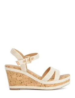 Wide Fit Buckle Wedge Sandals