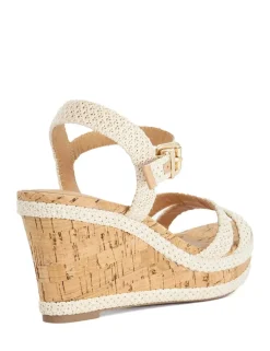 Wide Fit Buckle Wedge Sandals