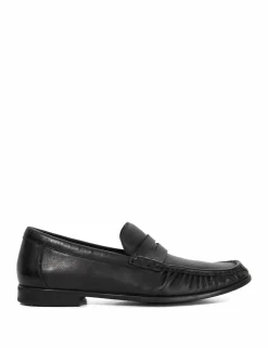Wide Fit Flexi Sole Leather Penny Loafers