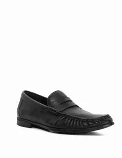 Wide Fit Flexi Sole Leather Penny Loafers