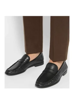 Wide Fit Flexi Sole Leather Penny Loafers