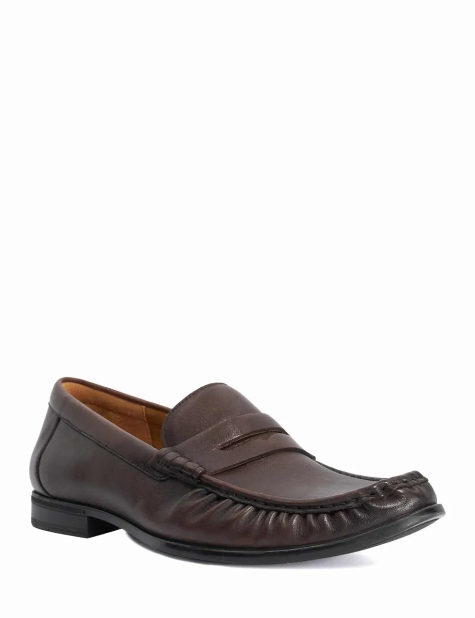 Wide Fit Flexi Sole Leather Penny Loafers