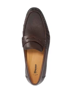 Wide Fit Flexi Sole Leather Penny Loafers