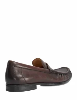 Wide Fit Flexi Sole Leather Penny Loafers