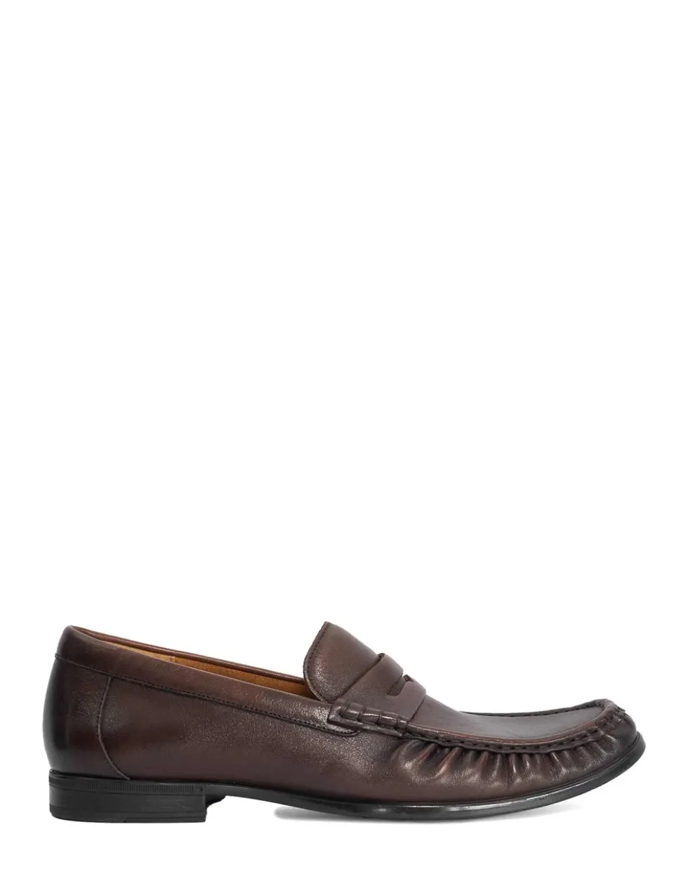 Wide Fit Flexi Sole Leather Penny Loafers