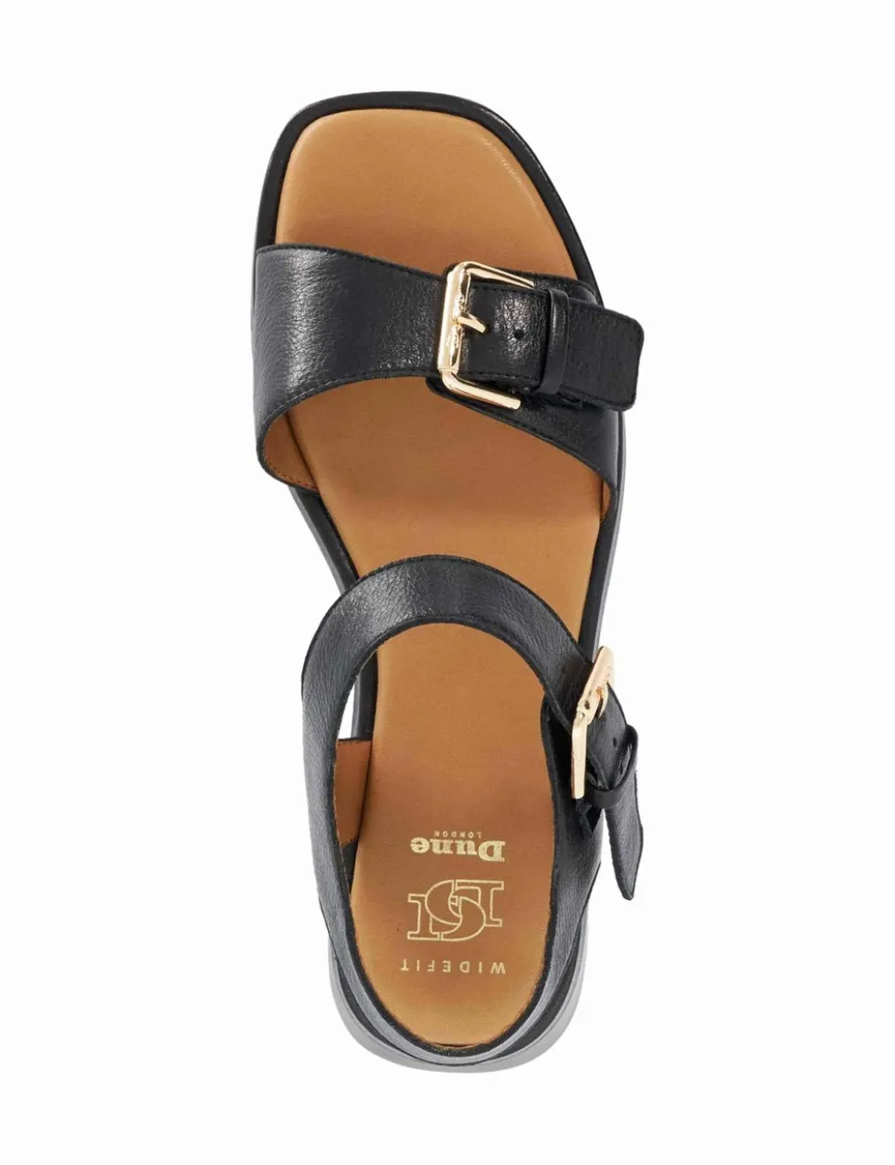 Wide Fit Leather Ankle Strap Wedge Sandals