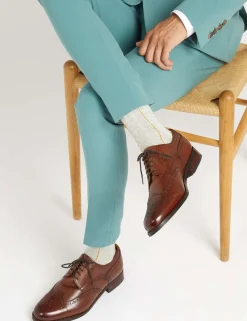 Wide Fit Leather Brogues