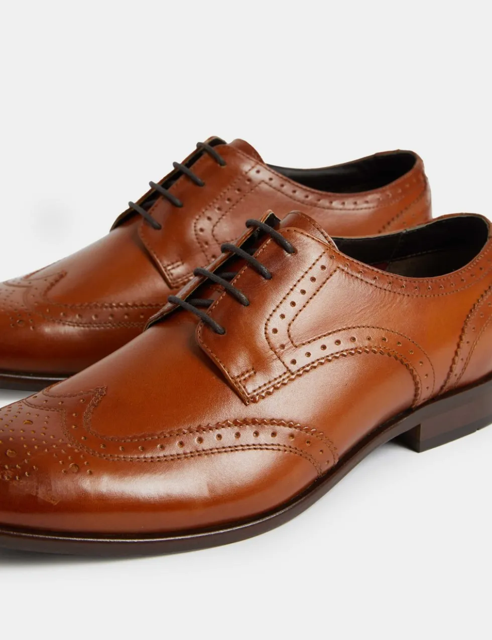 Wide Fit Leather Brogues