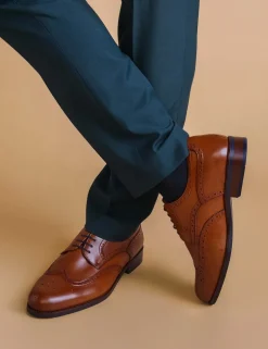 Wide Fit Leather Brogues