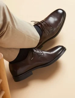 Wide Fit Leather Derby Shoes