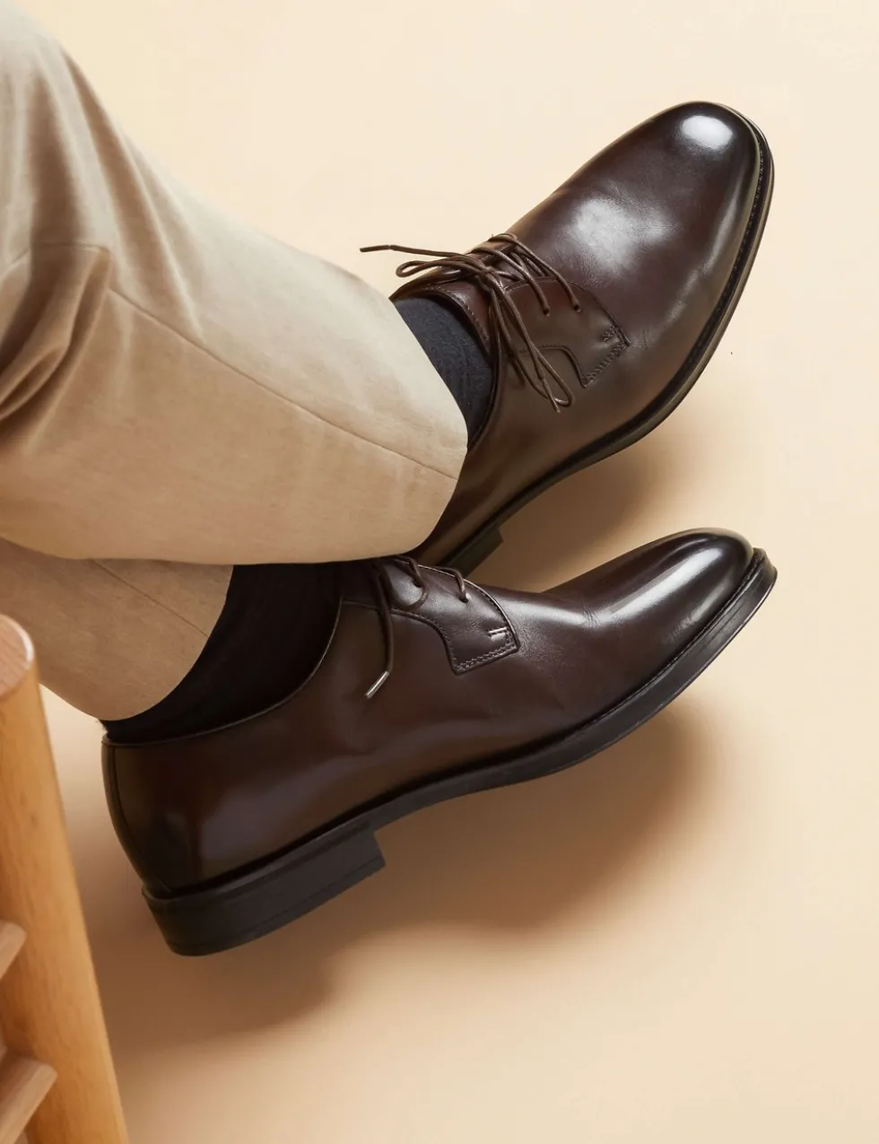 Wide Fit Leather Derby Shoes