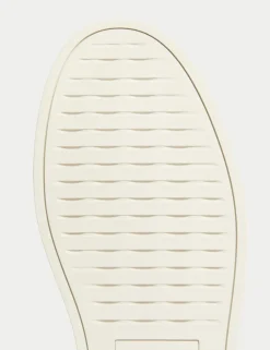 Wide Fit Leather Lace up Trainers