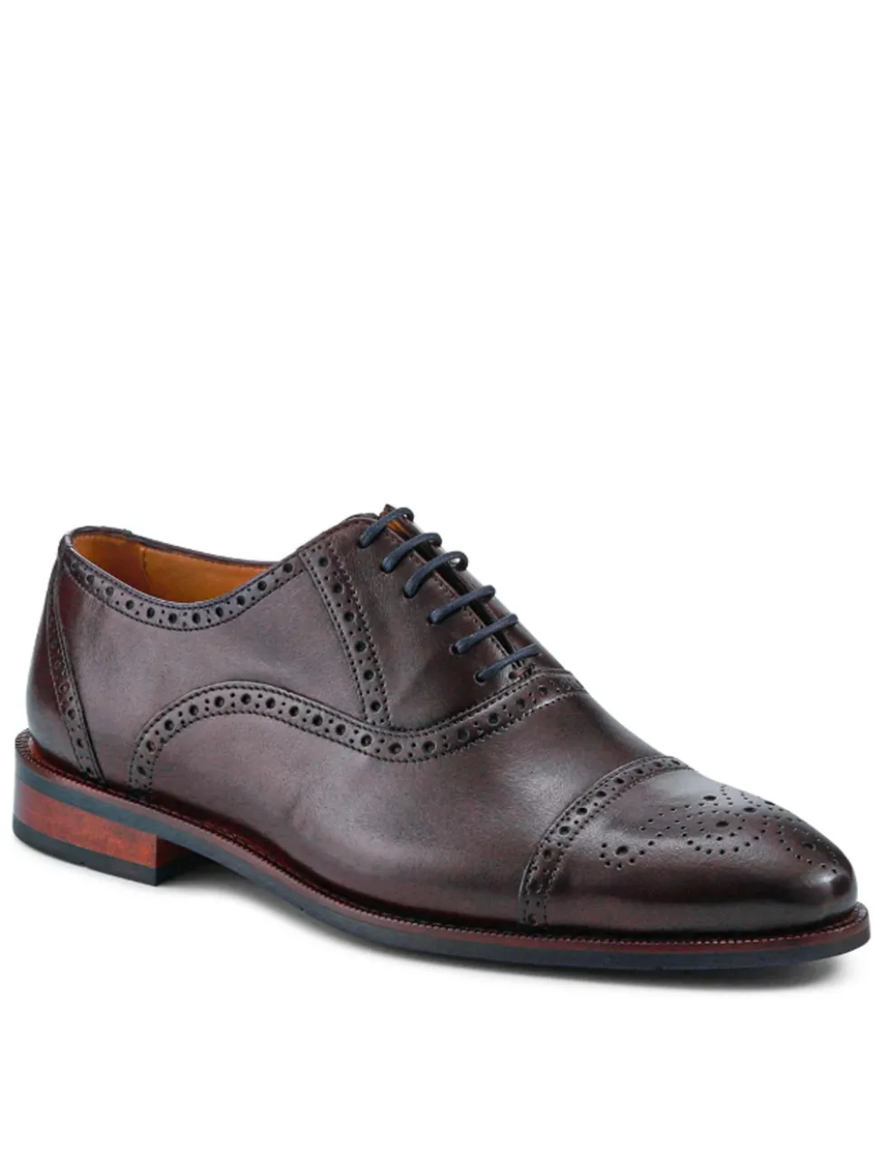 Wide Fit Leather Oxford Shoes
