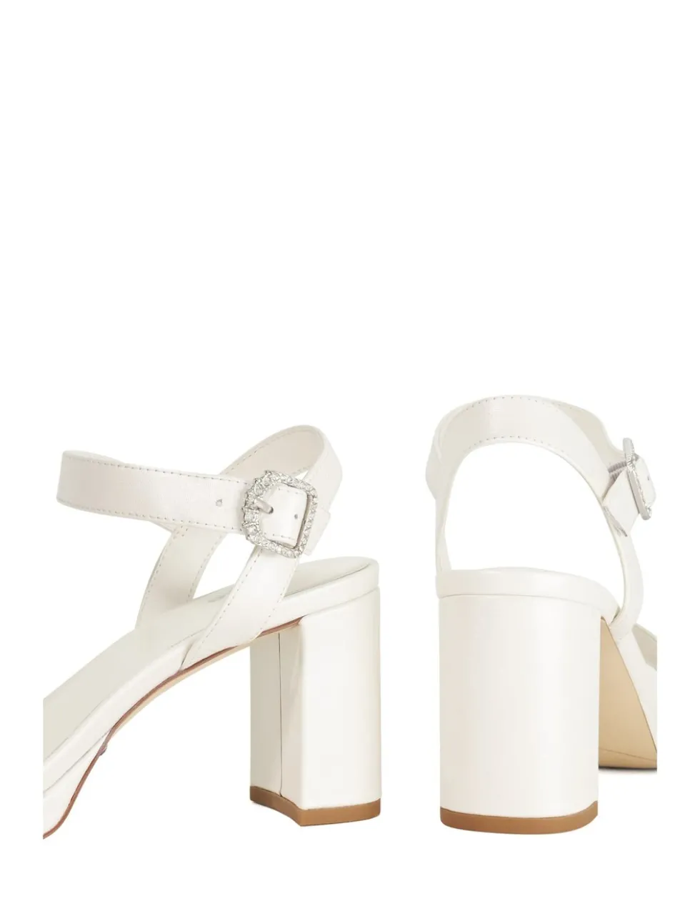 Wide Fit Leather Platform Sandals