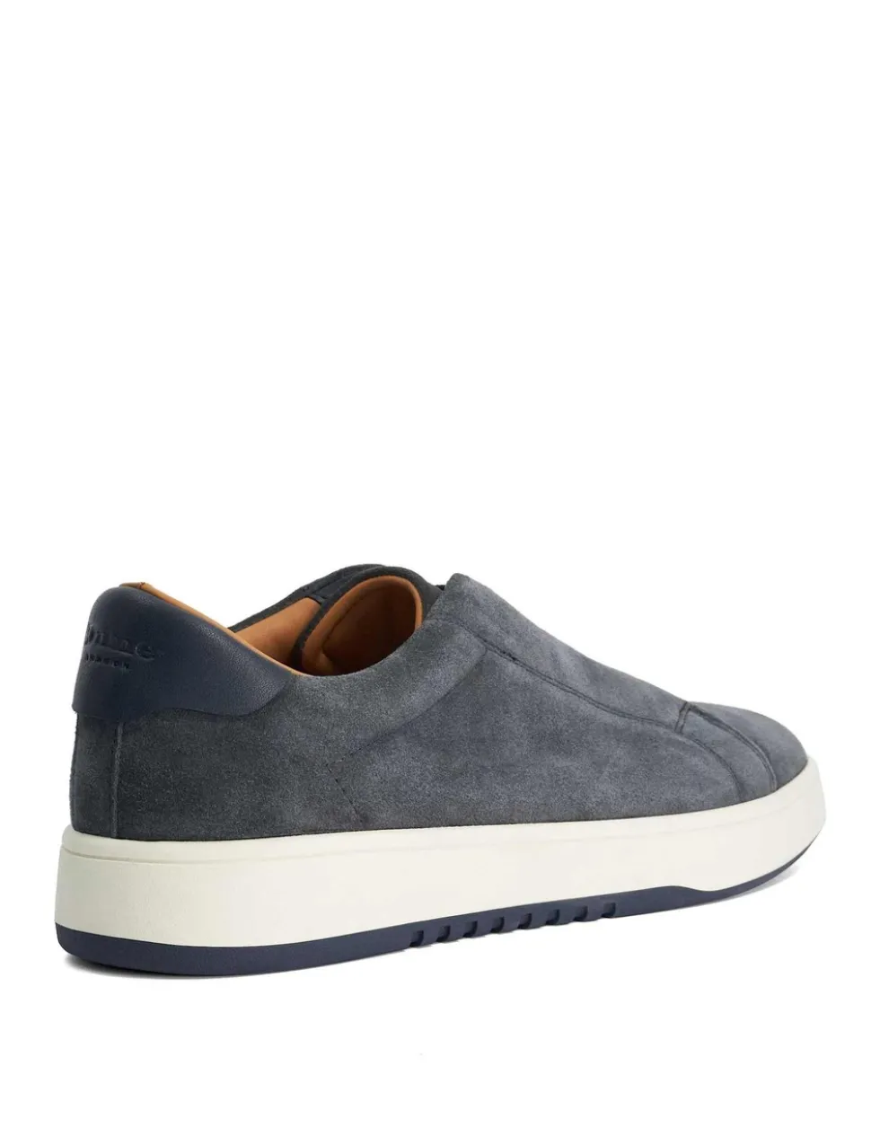Wide Fit Leather Slip On Trainers