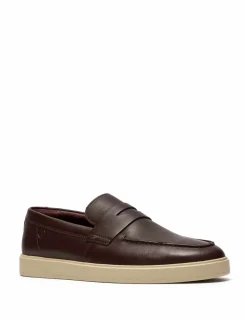 Wide Fit Leather Slip On Loafers