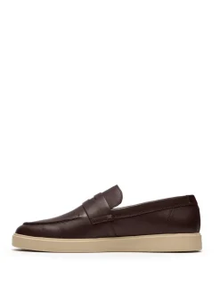 Wide Fit Leather Slip On Loafers