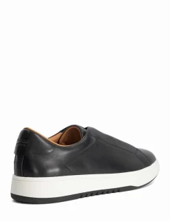 Wide Fit Leather Slip On Trainers
