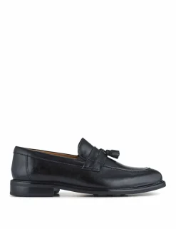 Wide Fit Leather Slip-On Loafers