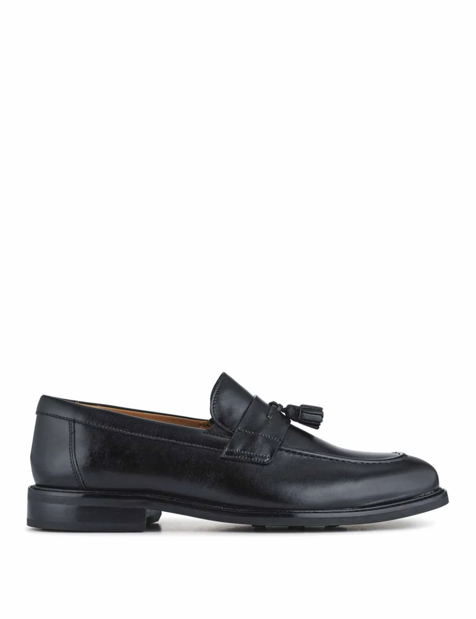 Wide Fit Leather Slip-On Loafers