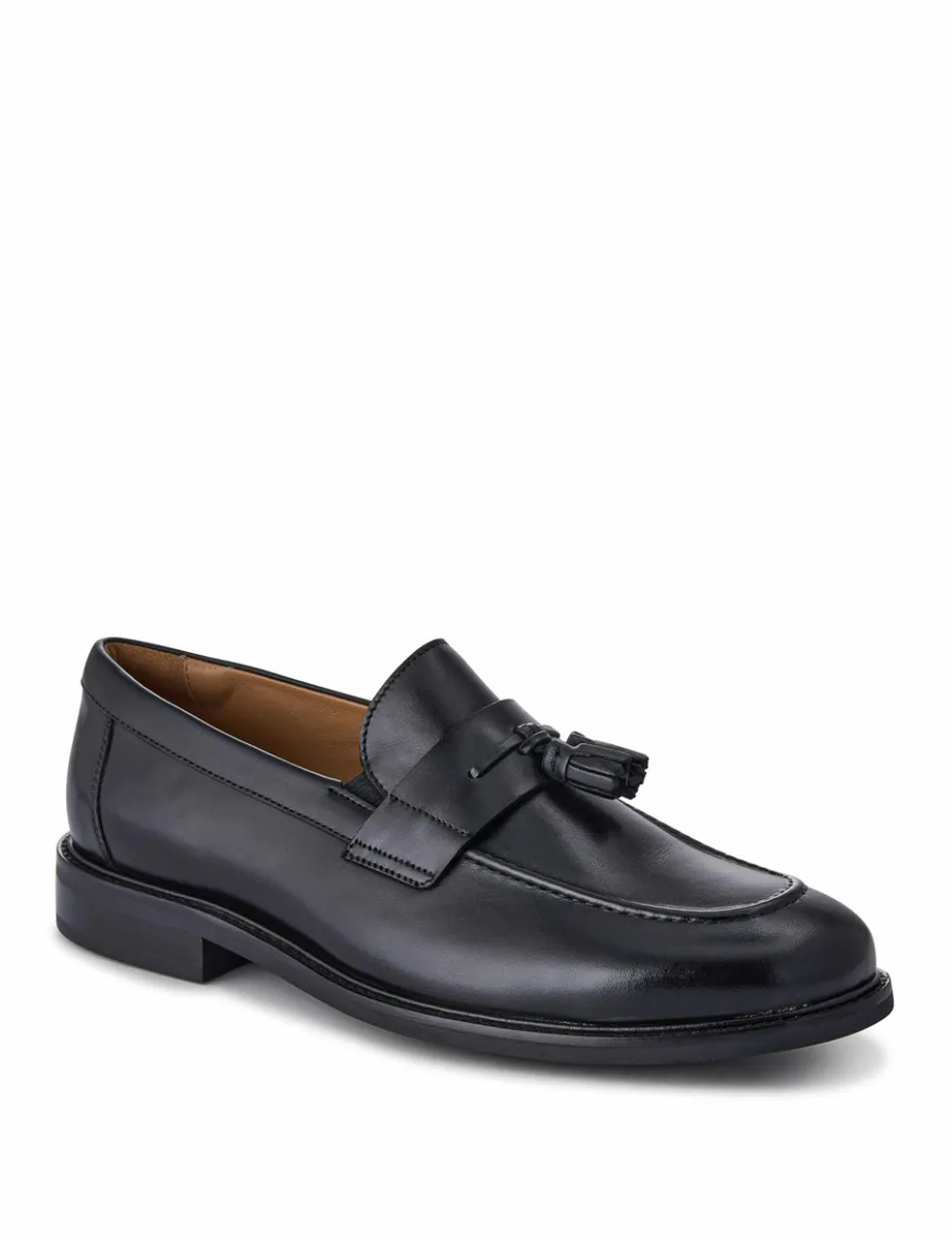 Wide Fit Leather Slip-On Loafers