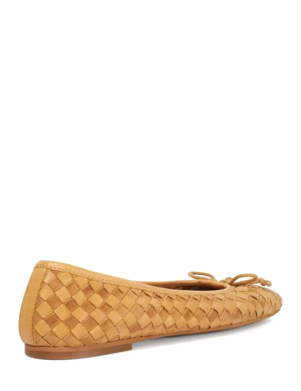 Wide Fit Leather Woven Flat Ballet Pumps
