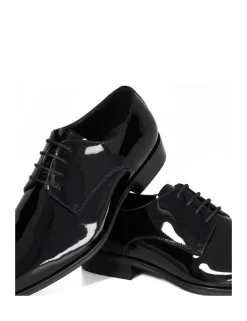 Wide Fit Patent Leather Oxford Shoes