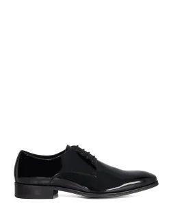 Wide Fit Patent Leather Oxford Shoes