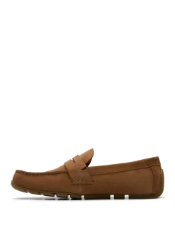 Wide Fit Suede Slip On Loafers
