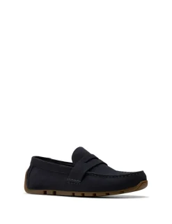Wide Fit Suede Slip On Loafers
