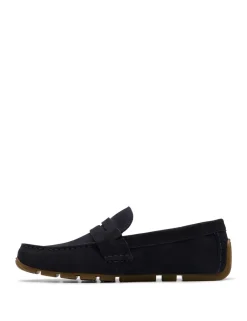 Wide Fit Suede Slip On Loafers