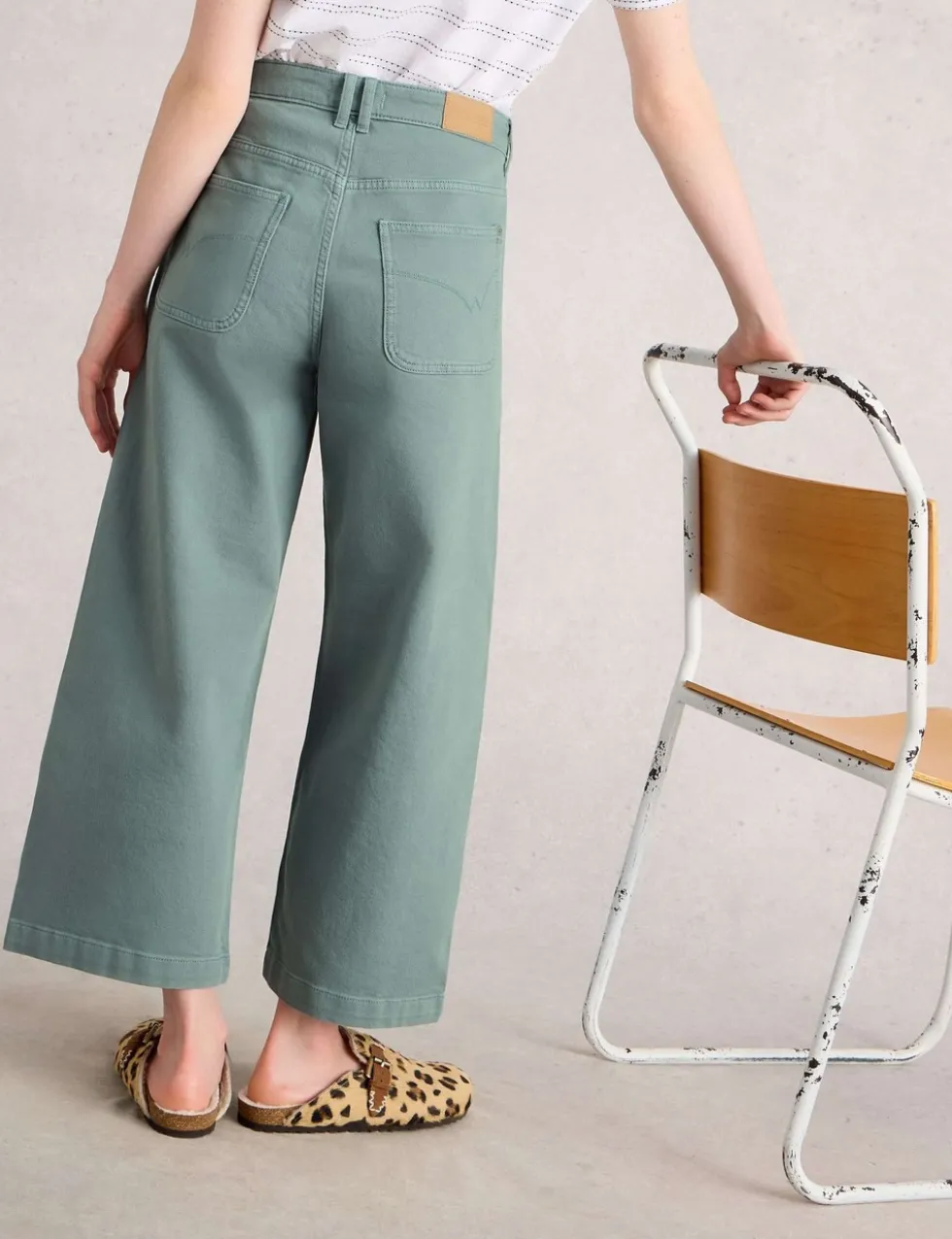Wide Leg Cropped Jeans