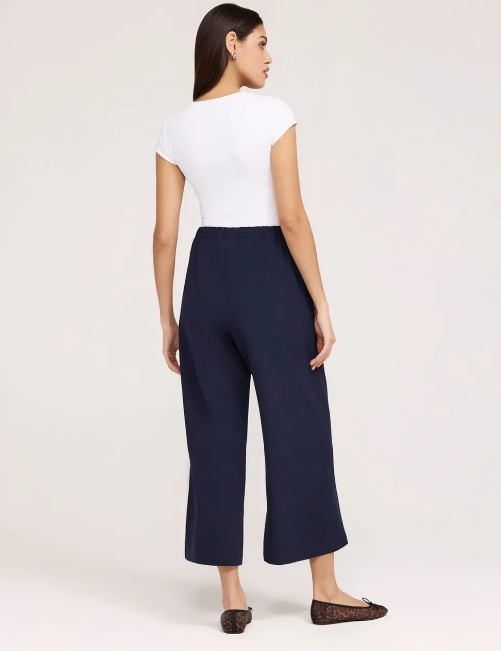 Wide Leg Cropped Trousers