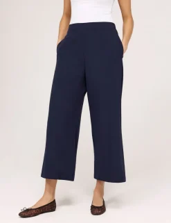 Wide Leg Cropped Trousers