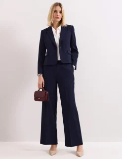 Wide Leg Elasticated Waist Trousers