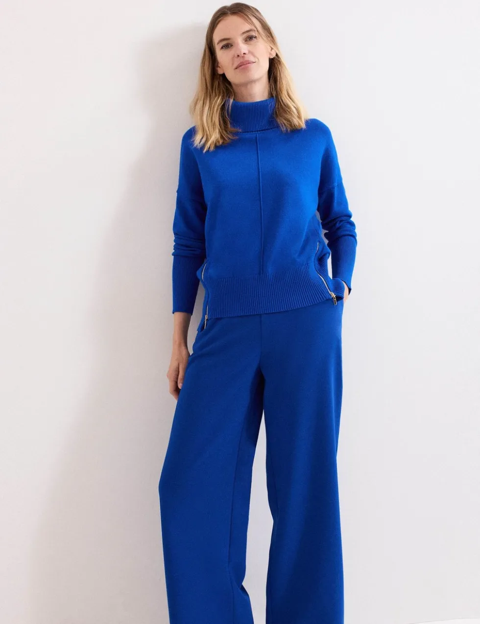 Wide Leg Elasticated Waist Trousers