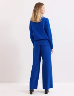 Wide Leg Elasticated Waist Trousers